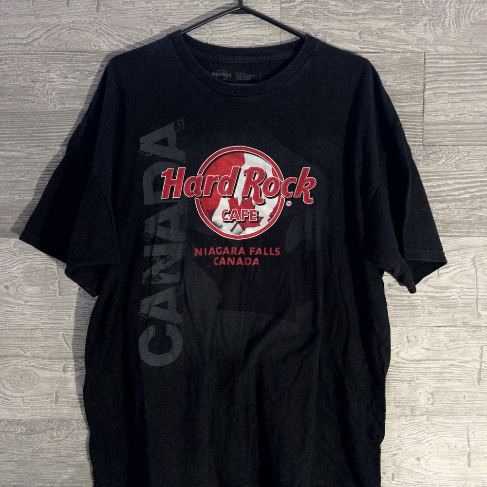 Hard Rock Cafe Black Tee with Red and White Logo